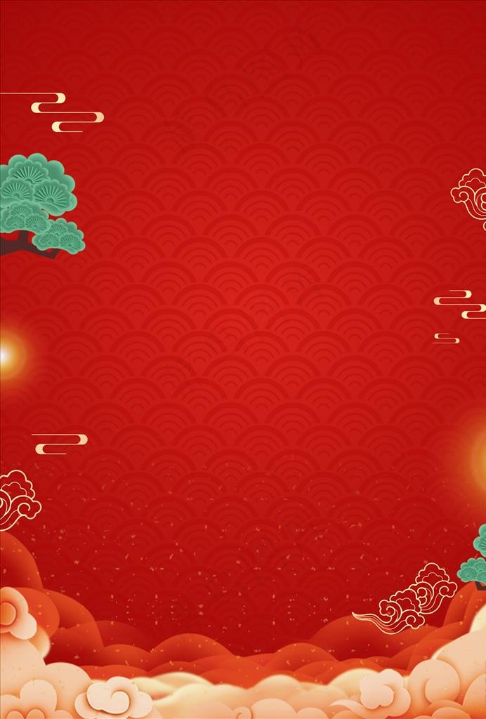 红色中国风背景 喜庆背景图片(210X297)cdr矢量模版下载