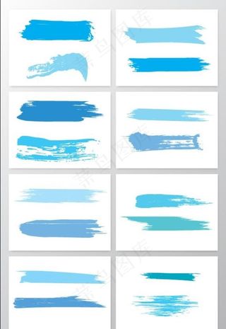 蓝色笔触图片