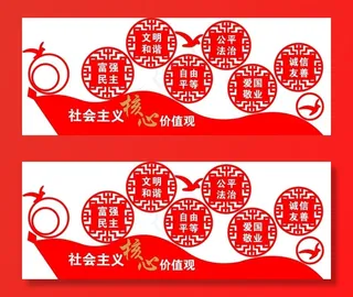 *核心价值观形象造型墙图片