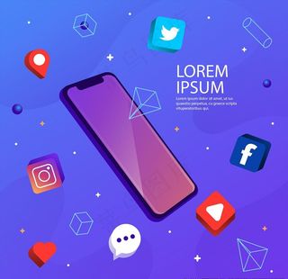 立体手机图标图片