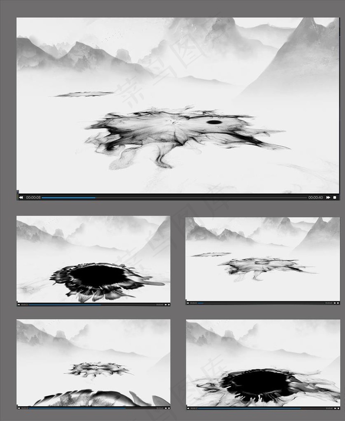 中国风水墨背景视频素材