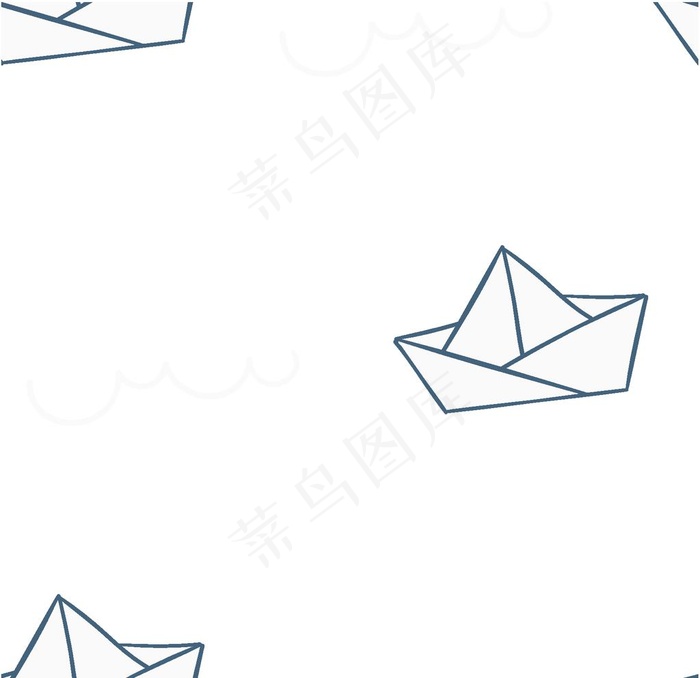 纸船背景花纹图片ai矢量模版下载