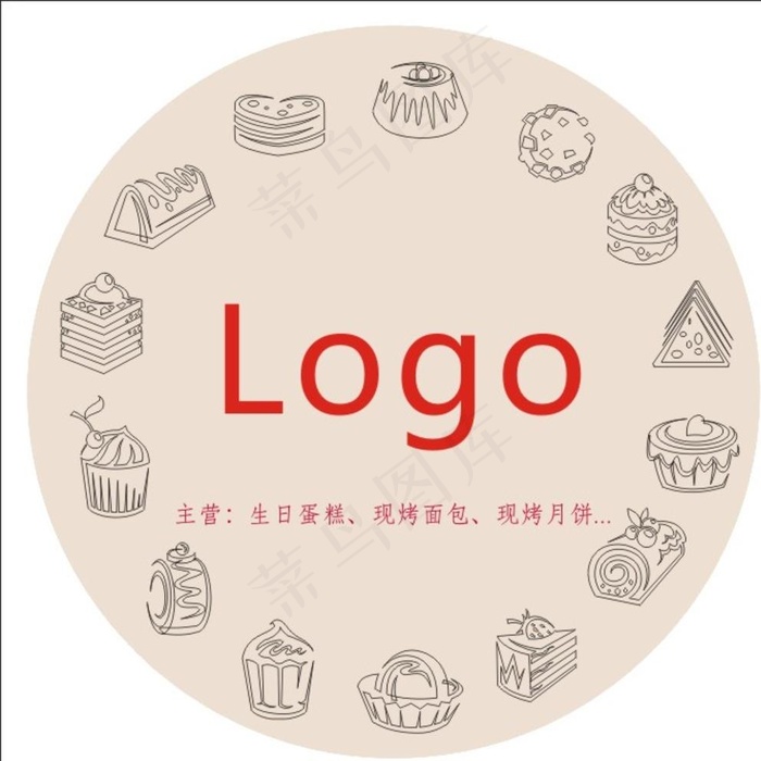 烘焙不干胶图片cdr矢量模版下载