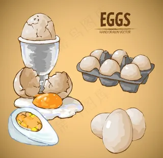手绘鸡蛋图片