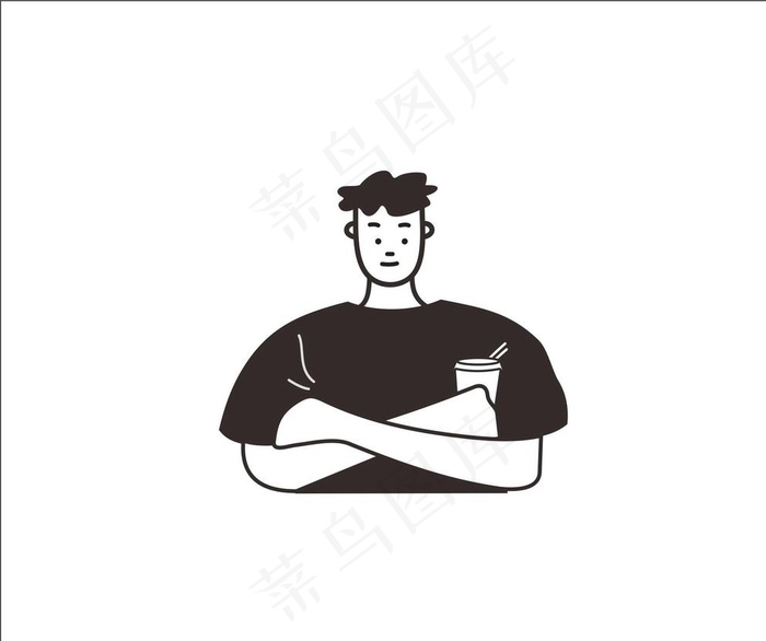 卡通男生图片cdr矢量模版下载