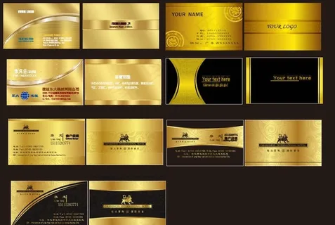 黄金色名片底图片 黄金色名片底图片