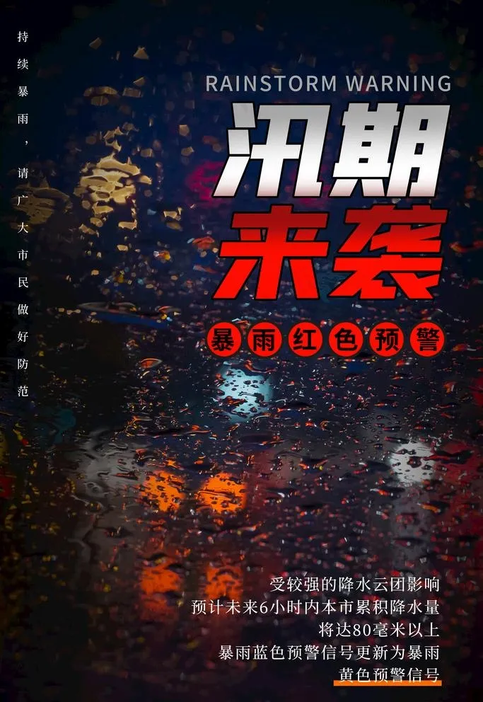 暴雨来袭图片(3543X5315(DPI:120))psd模版下载