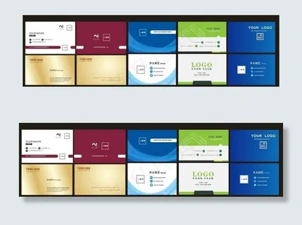 蓝色名片 名片 企业名片图片