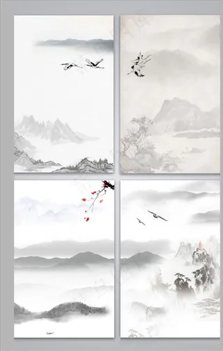 山水画背景图片