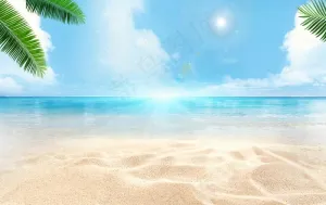 夏天沙滩海报背景无分层图片