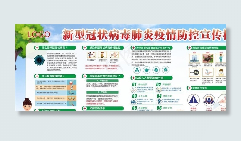 新冠肺炎疫情防控宣传栏图片cdr矢量模版下载