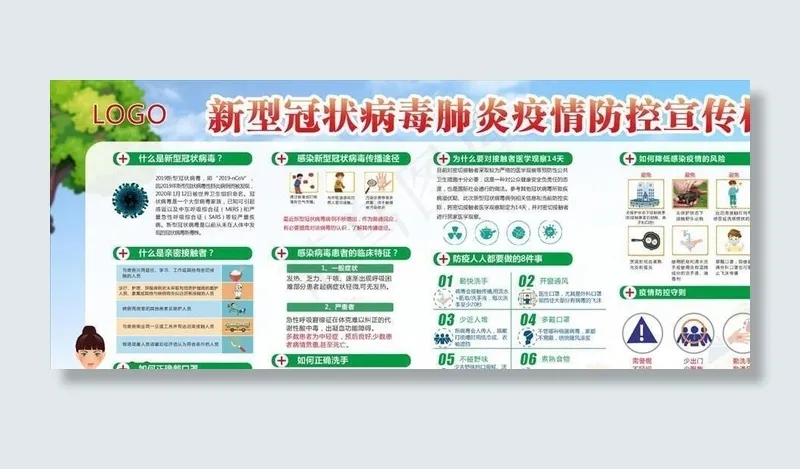 新冠肺炎疫情防控宣传栏图片cdr矢量模版下载