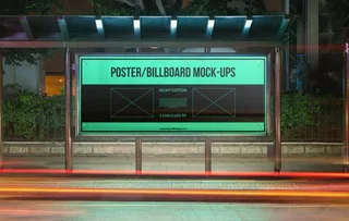 公交站台广告牌图片