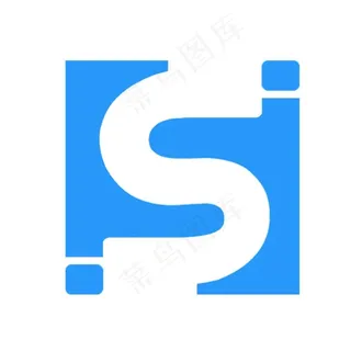 HSlogo蓝色标志形象设计图片