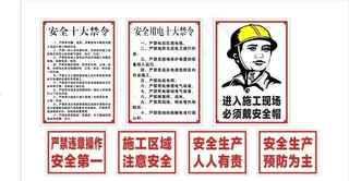 工地安全制度牌图片