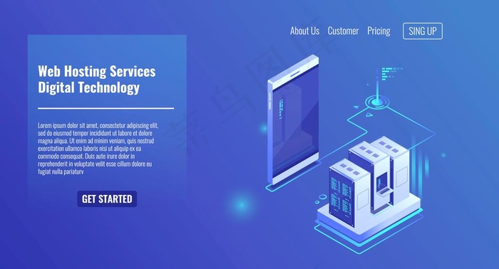 网站和Web应用托管服务器机房图片eps,ai矢量模版下载