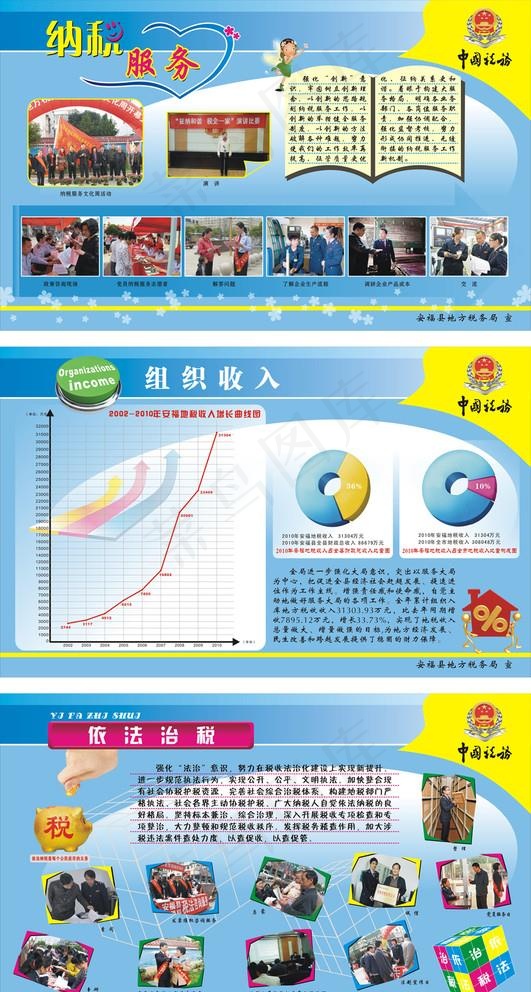 地税宣传栏纳税版图片cdr矢量模版下载