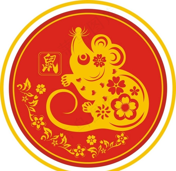 生肖鼠图片cdr矢量模版下载