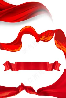 红色飘带图片
