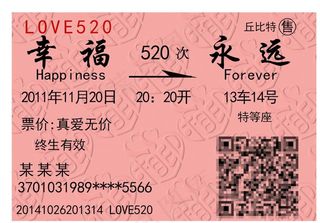 爱情火车票图片