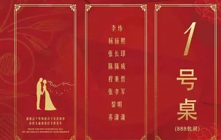 婚礼桌卡图片