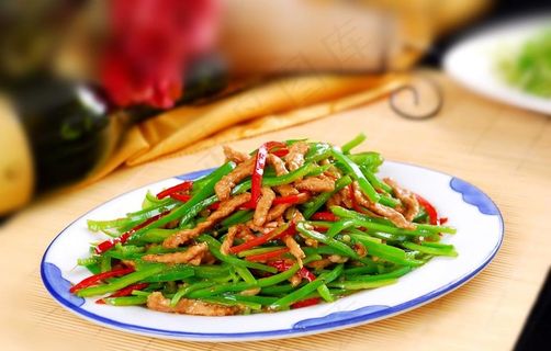 热青椒肉丝图片