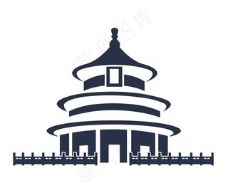 天坛插画图片