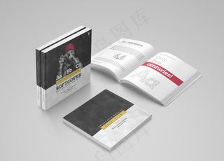 书籍封面效果图样机图片