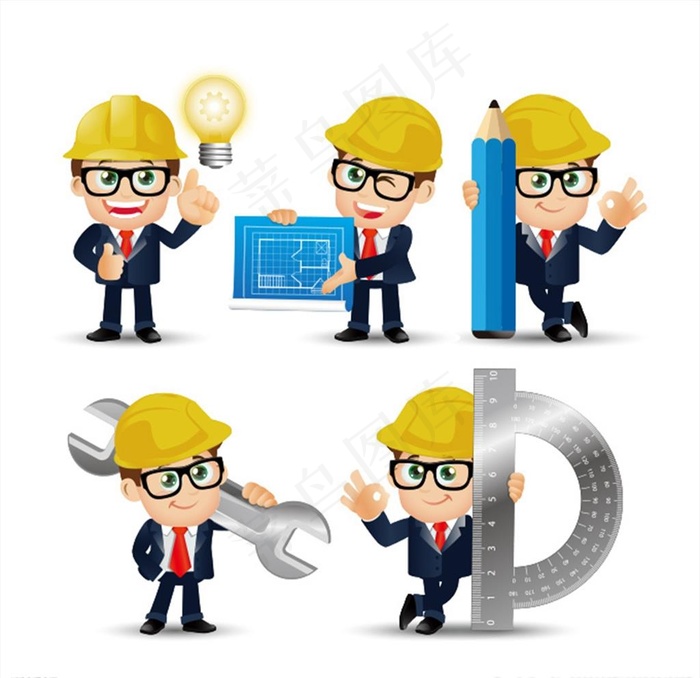 建筑工程师矢量图片ai矢量模版下载