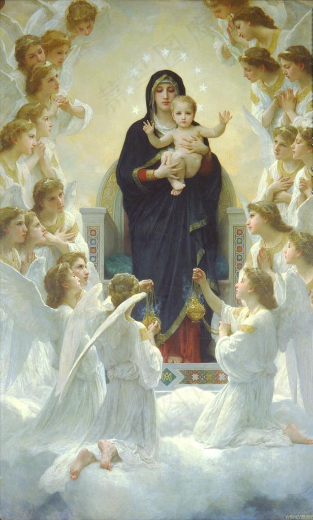 圣母抱耶稣图片