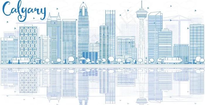 城市建筑剪纸图片eps,ai矢量模版下载