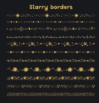 宇宙元素花纹线条分界线图片