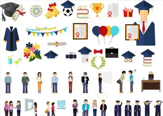 学生毕业学士服图片