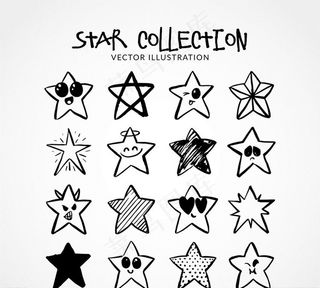 款手绘星星图片