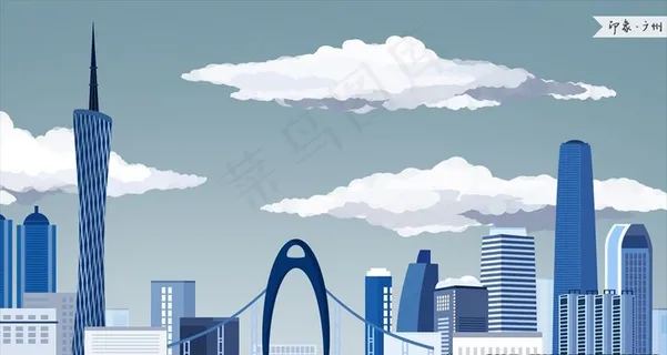 印象广州建筑海报图片