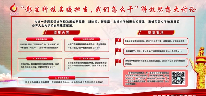 党建-讨论展板图片cdr矢量模版下载