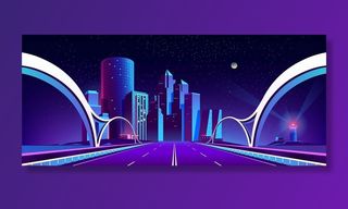 城市建筑夜景图片