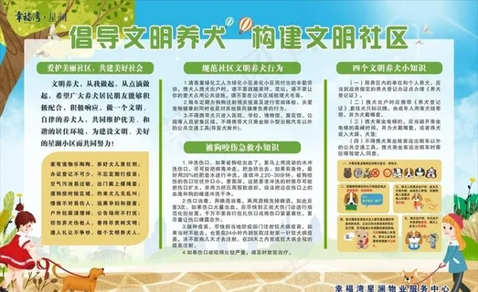 文明养犬  创建文明社区图片