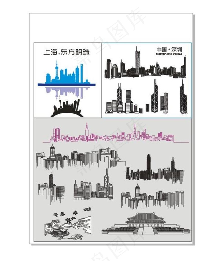 城市轮廓设计图片
