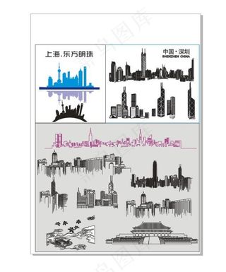 城市轮廓设计图片