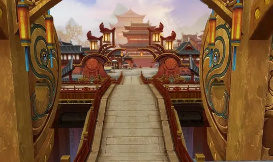 中国风大气插画场景图片