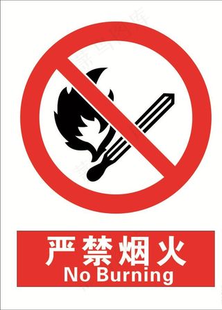 安全禁止标识牌-禁止烟火图片