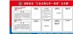 消防安全“三自主两公开一承诺”图片