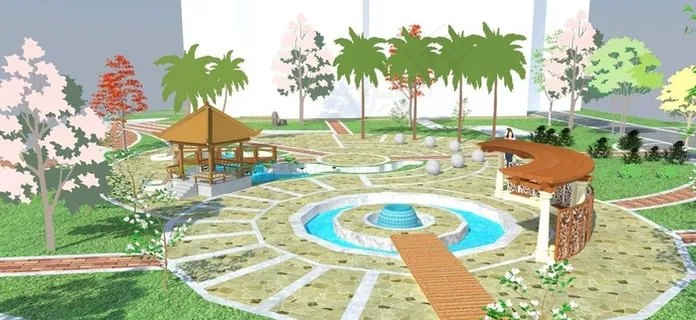 一整套小区景观草图大师skp图片