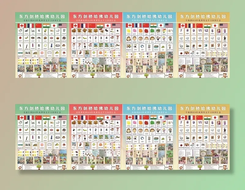 幼儿英语挂图图片(210X297)cdr矢量模版下载