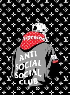 潮牌花纹酷男背影印花图案图片