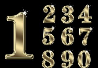 金色数字图片