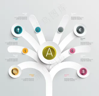 几何树状图PPT插图图片