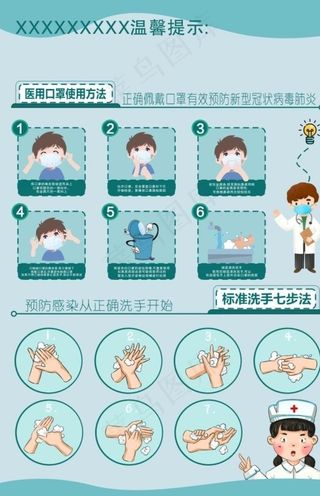 疫情预防 口罩佩戴方法图片