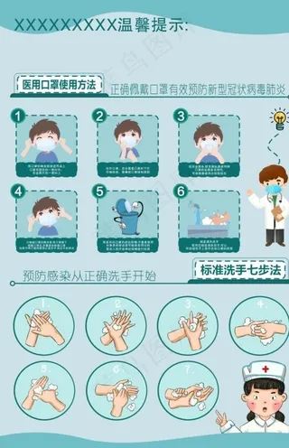 疫情预防 口罩佩戴方法图片